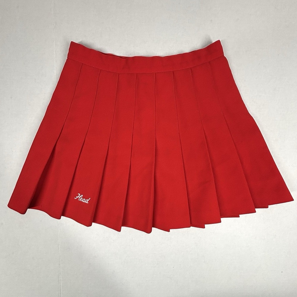 VTG 90s HEAD Sportswear Pleated Tennis Skirt Scarlet Womens 8 Pickleball Squash